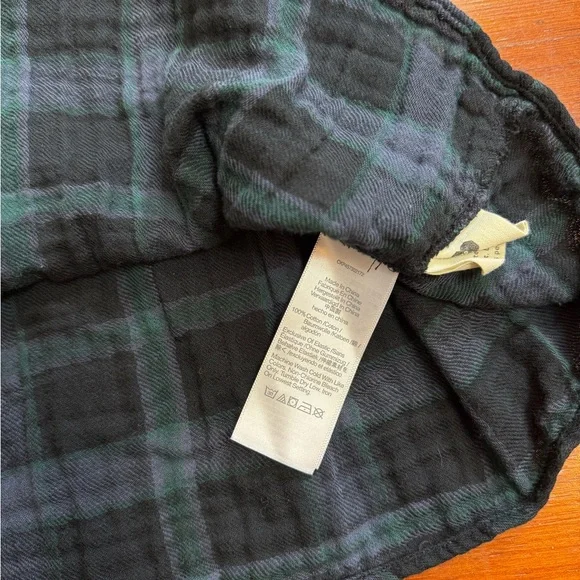 Madewell 100% Cotton Lightspun Long Sleeve Smocked Midi Plaid Dress Sz 2X ๐๐ - Picture 12 of 12